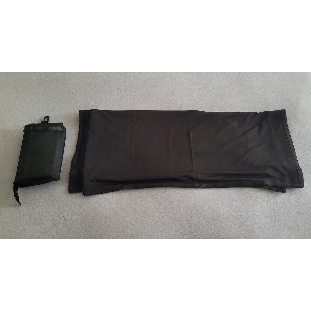 MAGELLAN'S Travel/Packable Black Shawl/Wrap 22"x72" Folds down to 7"X5"X2" Pouch - Picture 4 of 9